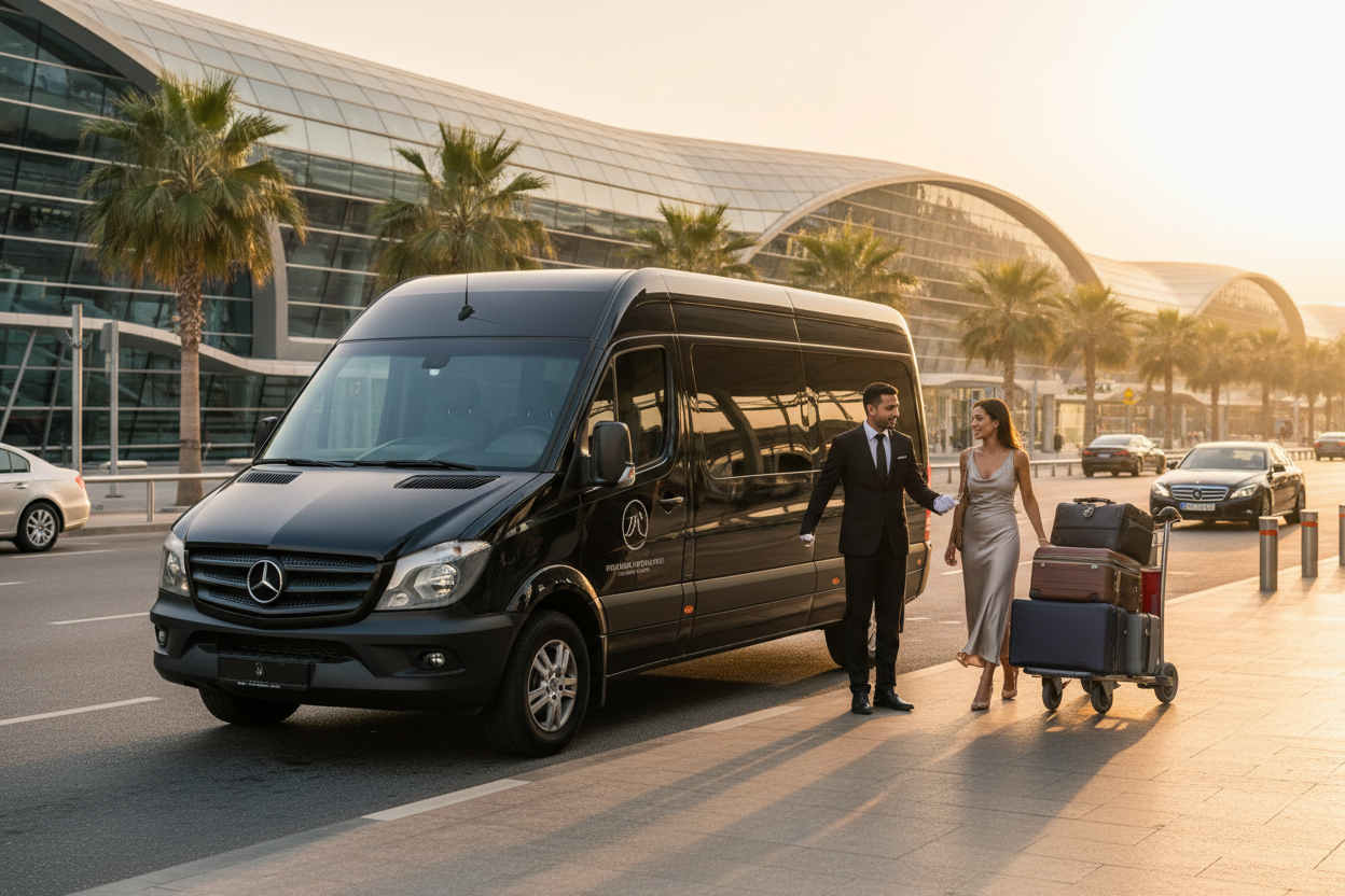 Dubai Airport Transfer in Mercedes Sprinter – Luxury Chauffeur Service