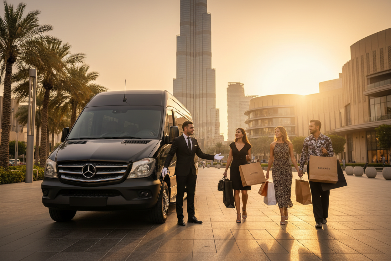 Mercedes Sprinter Shopping Tour Dubai – Luxury Chauffeur Service