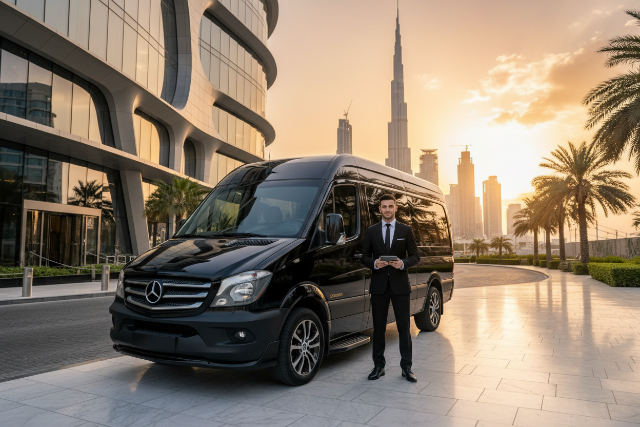 Mercedes Sprinter Rental Dubai With Driver – Luxury Chauffeur Service for Group Travel