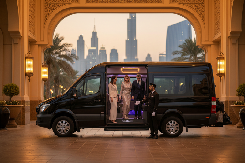 VIP Mercedes Sprinter chauffeur service Dubai