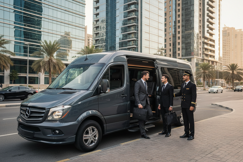 Mercedes Sprinter business travel chauffeur Dubai